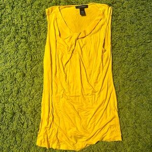 bright yellow sleeveless top